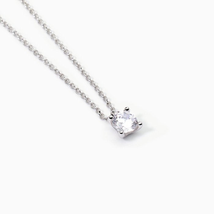 Girocollo in argento con punto luce SHINY