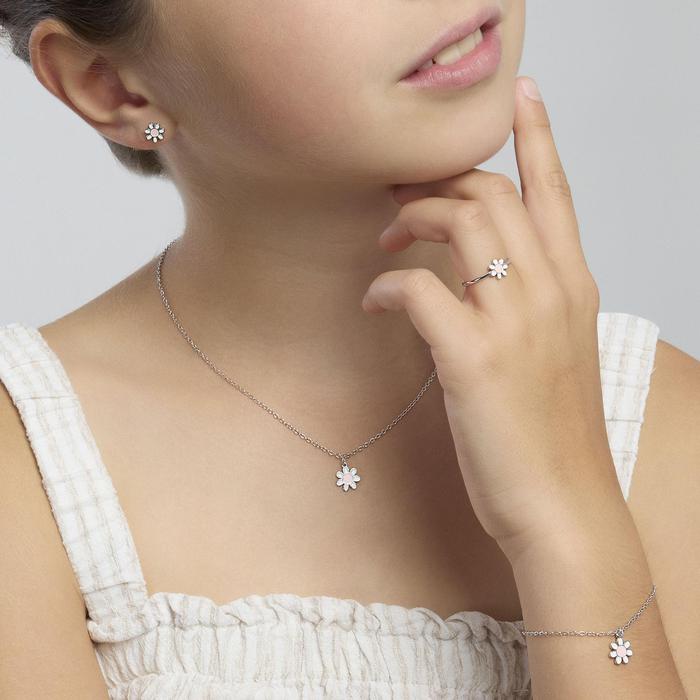 Bracciale in argento con margherita DAISY