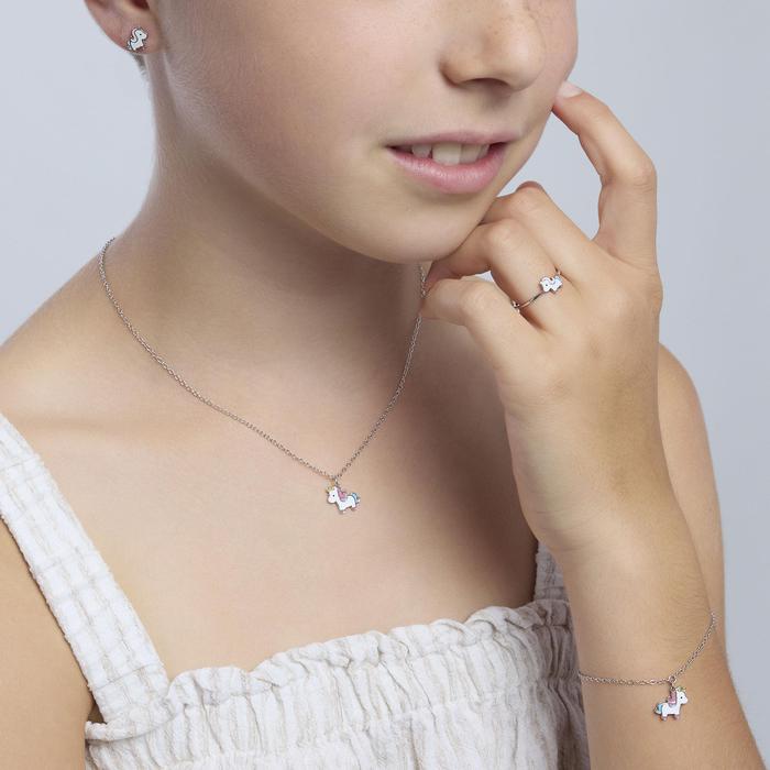 Orecchini in argento con unicorno UNICORNO MAGICO
