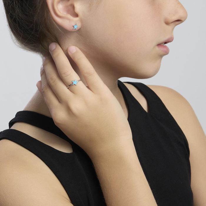 Boucles d'oreilles en argent avec petite étoile STAR STAR
