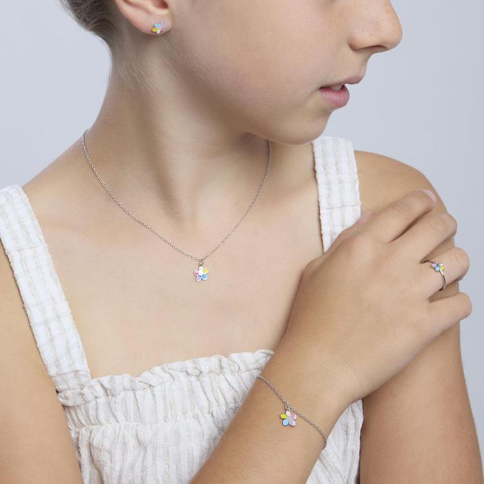 Boucles d'oreilles en argent avec fleurs BLOOM