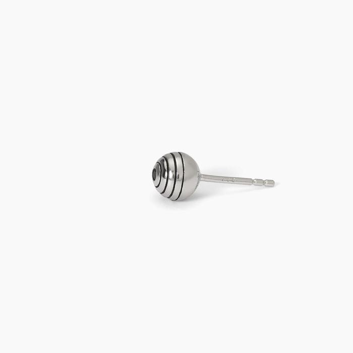 Boucle d'oreille en argent avec zircone noire MONOMANIA