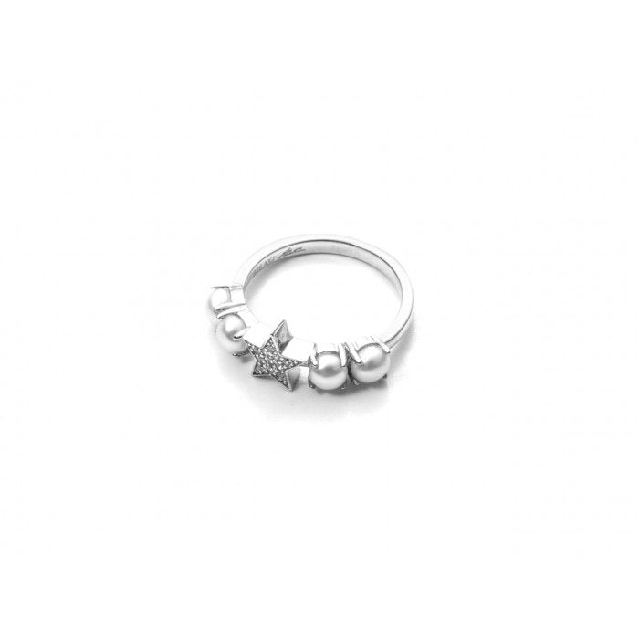 Bague étoile et perle