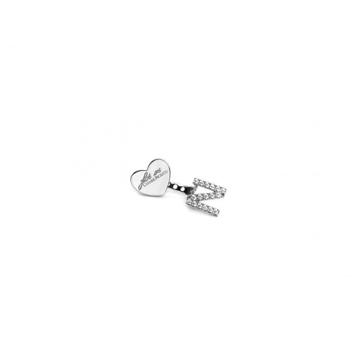 Orecchino pendente doris lettera N strass