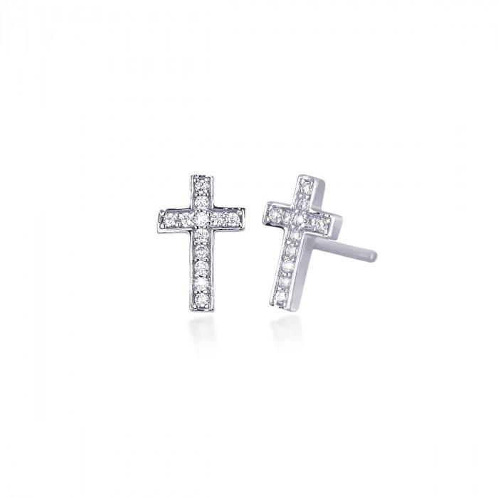Orecchini croce pavè strass - steampuhousenkstore.com