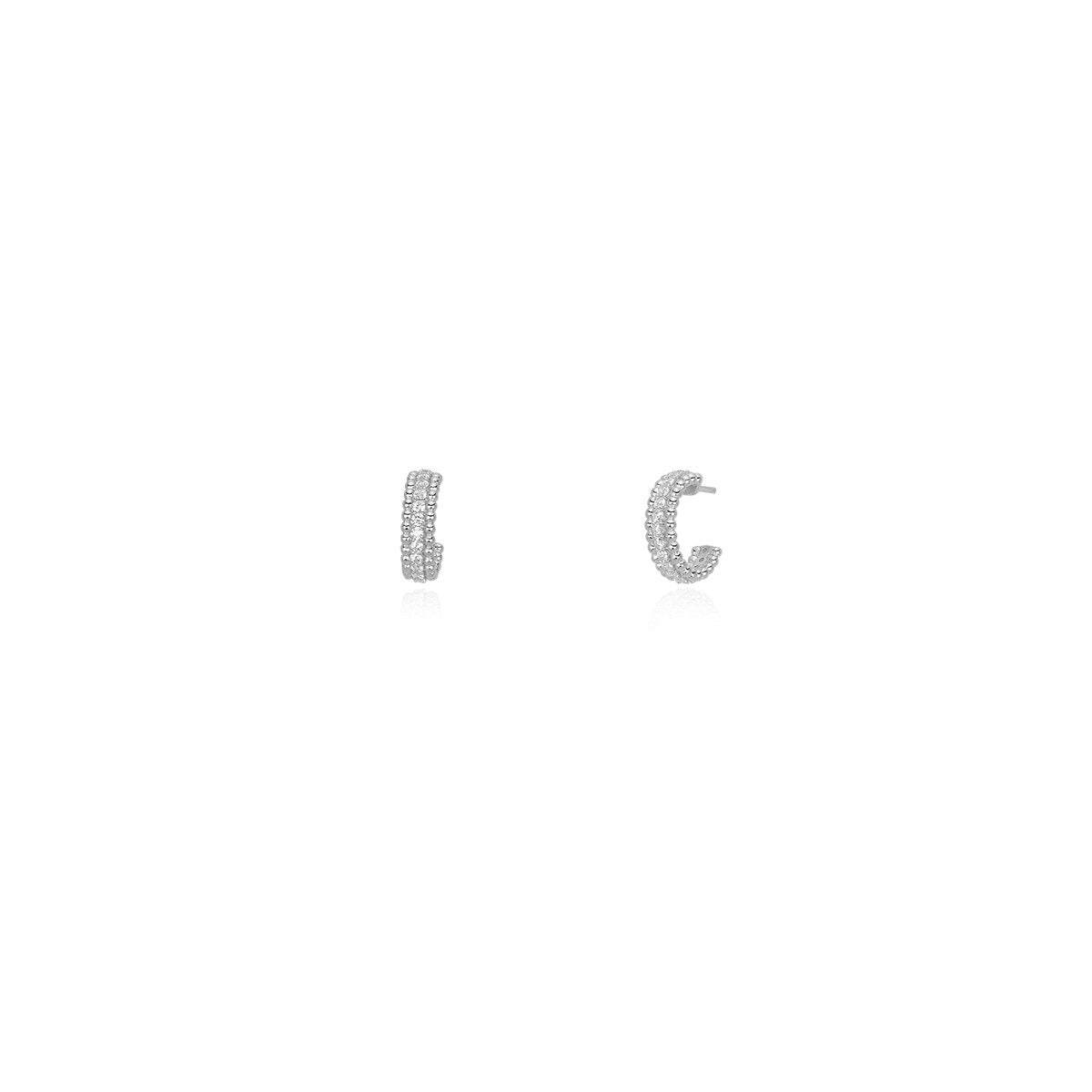 ORECCHINI A SEMICERCHIO CON ZIRCONI - steampuhousenkstore.com