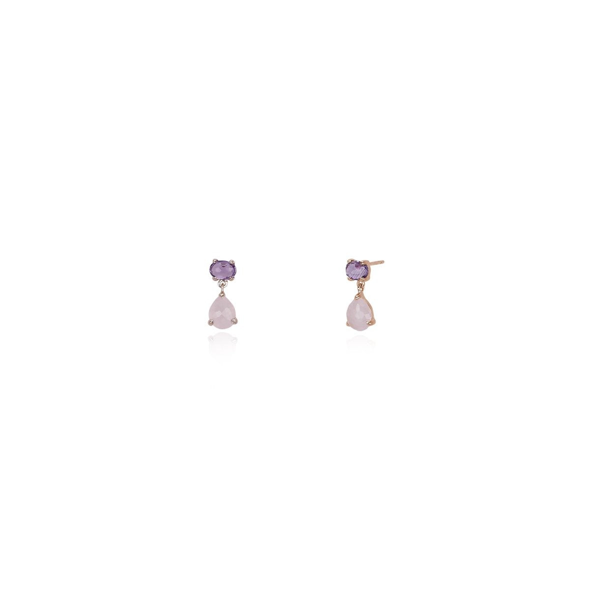 ORECCHINI CON QUARZO ROSA - steampuhousenkstore.com