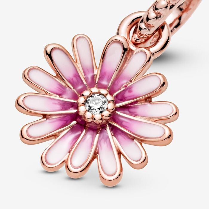Pink Daisy Pendant Charm