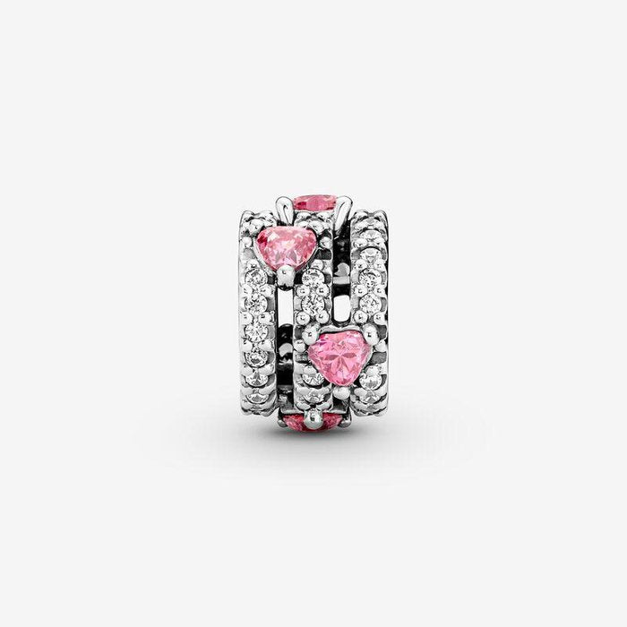 Breloque Coeurs Roses