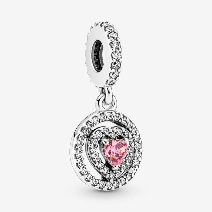 Pendentif Charm Coeur Rose