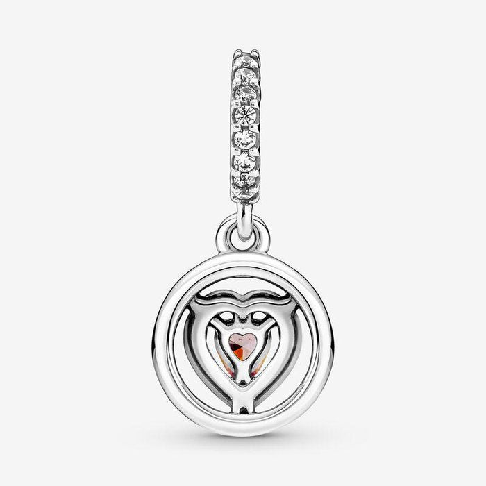 Pendentif Charm Coeur Rose