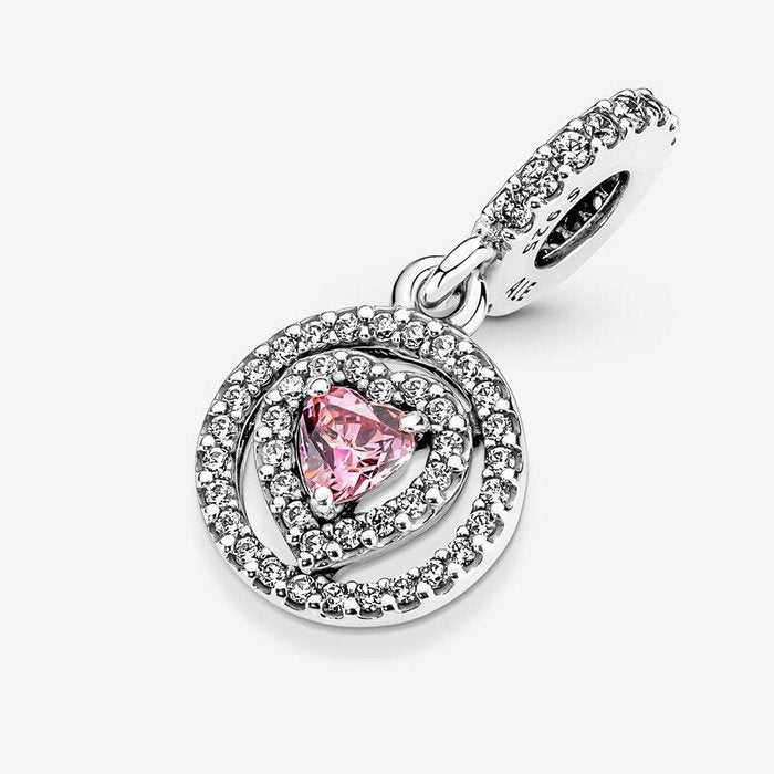 Pendentif Charm Coeur Rose