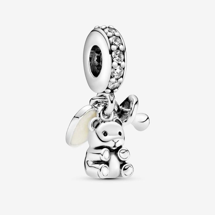 Pendentif ours en peluche et tétine