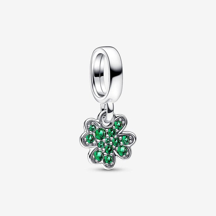 Petit pendentif trèfle à quatre feuilles vert