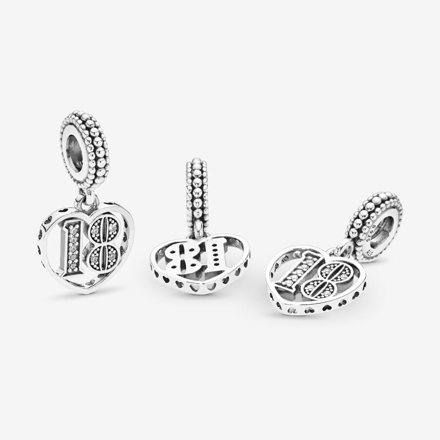 Pendentif breloque 18e anniversaire