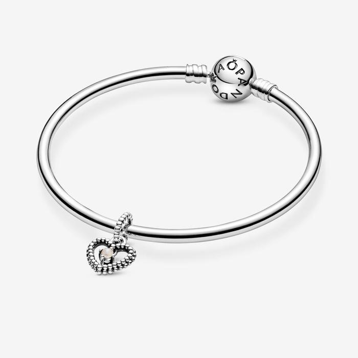 Charm Pendente Cuore Rosa Giugno