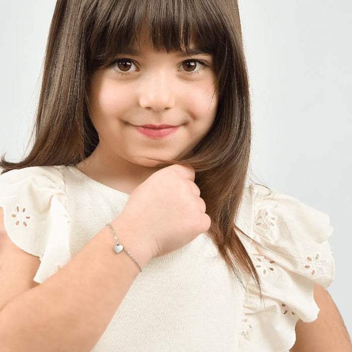 GIRL'S STEEL BRACELET WITH HEART