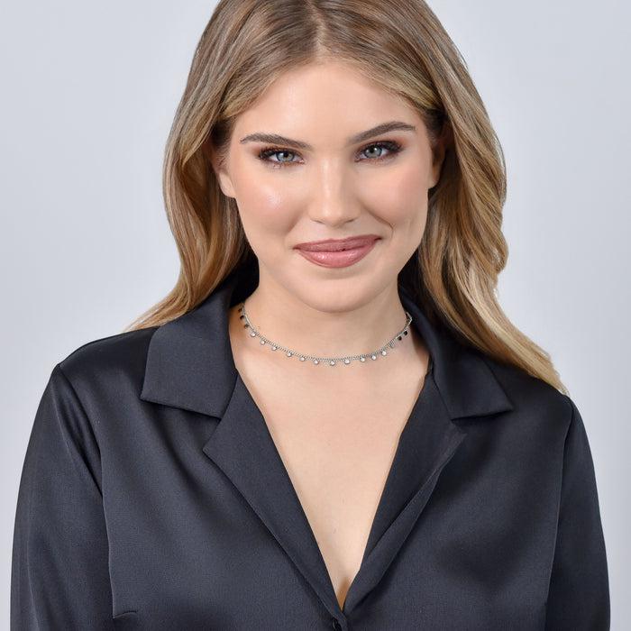WOMEN'S STEEL NECKLACE WITH CIRCLES