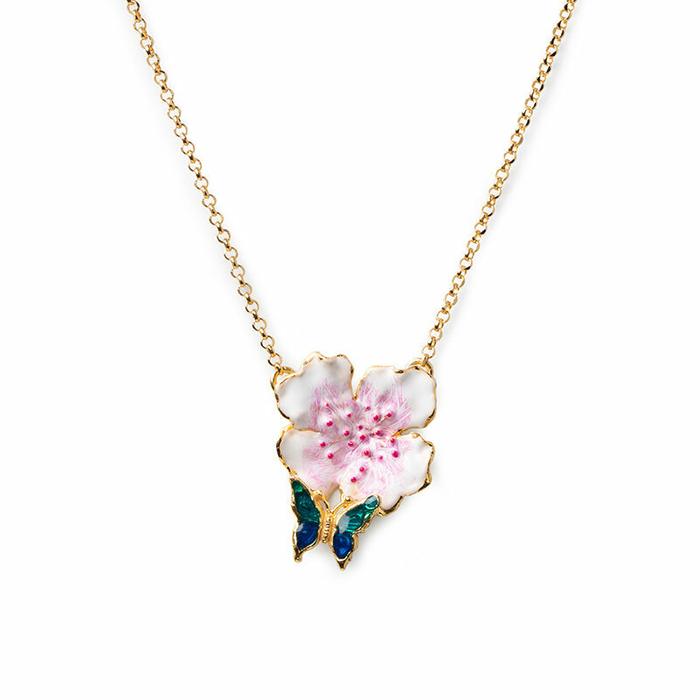 Butterfly/Peach Blossom Necklace