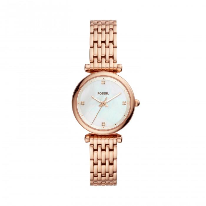 Orologio Carlie Mini a tre sfere in acciaio tonalità oro rosa - steampuhousenkstore.com