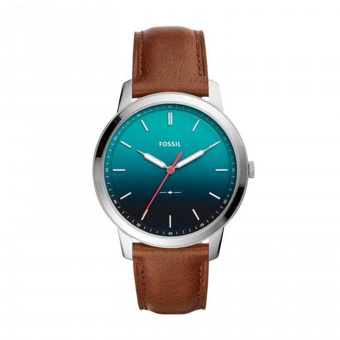 Orologio The Minimalist a tre lancette con cinturino in pelle marrone - steampuhousenkstore.com