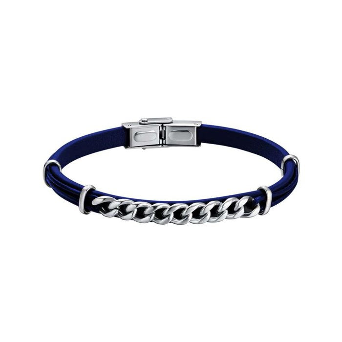 Bracelet en similicuir bleu