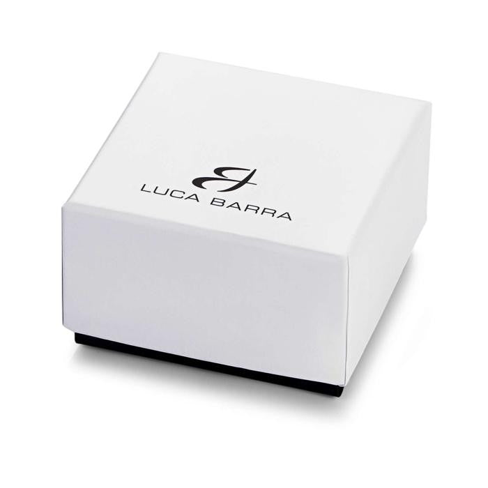 Ip Gold Steel Cufflinks With White Crystals
