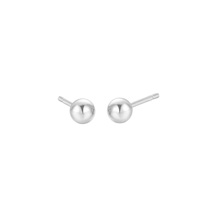 BOUCLES D'OREILLES FEMME EN ACIER AVEC SPHÈRE