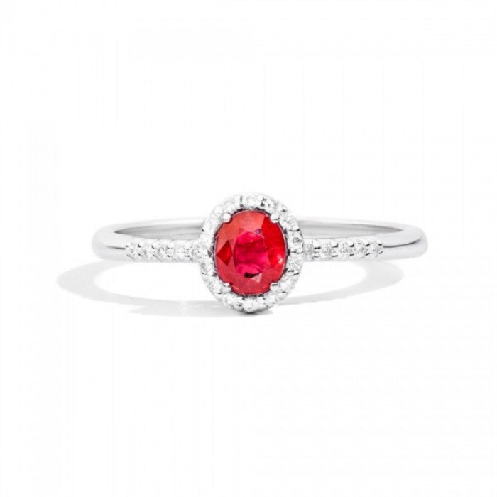 Bague iris rubis 0,44 br 0,10