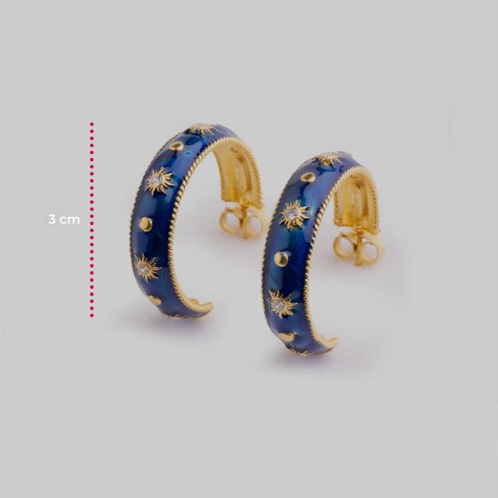 Boucles d'oreilles à tige Big Blue Sun