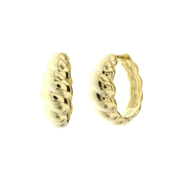 Boucles d'oreilles effet torchon en argent 925