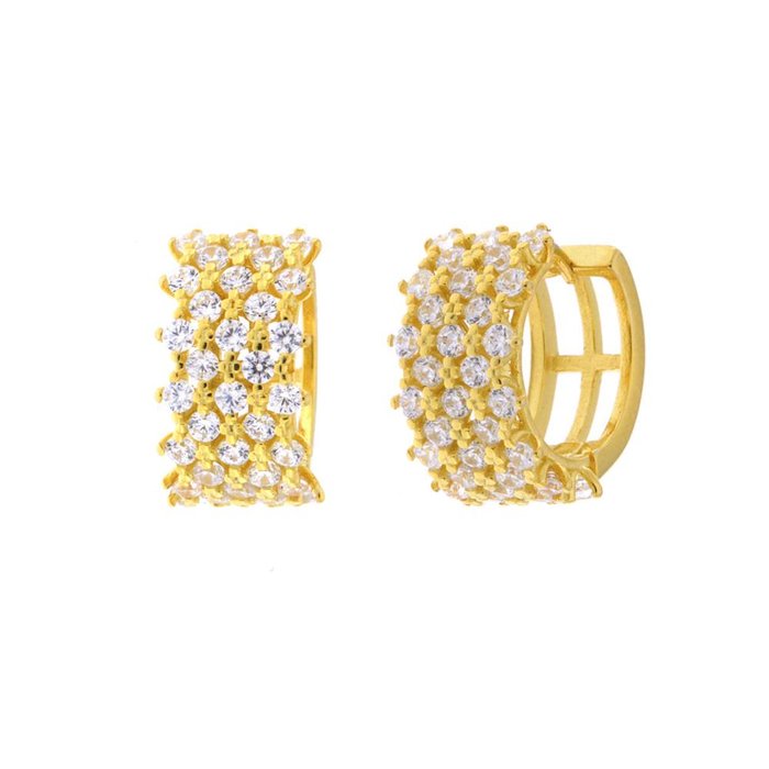 Boucles d'oreilles en argent 925 avec zircone blanche