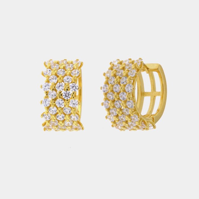 Boucles d'oreilles en argent 925 avec zircone blanche