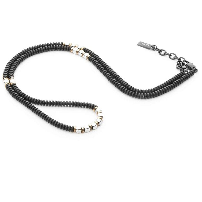 Collier avec inserts roses