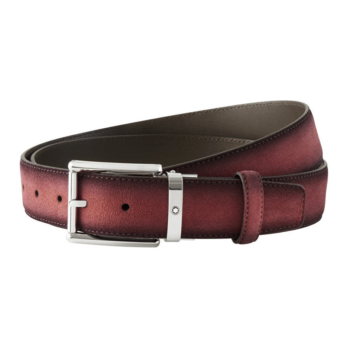 Casual Burgundy Leather Belt