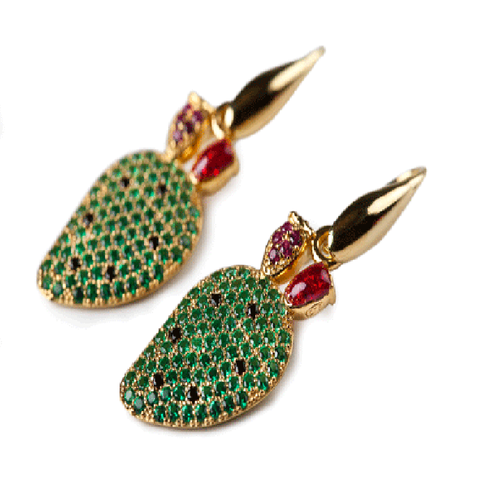 Boucles d'oreilles Pala Figue de Barbarie Lapilli