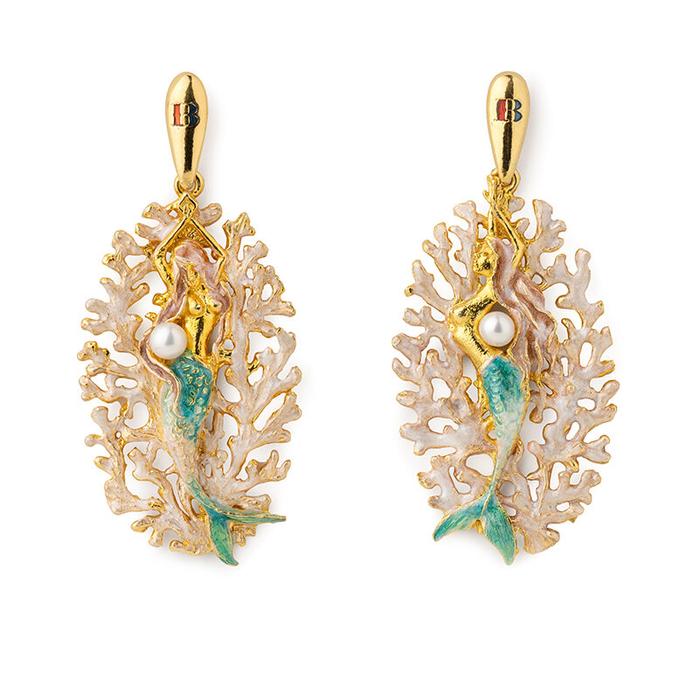 Boucles d'oreilles sirène