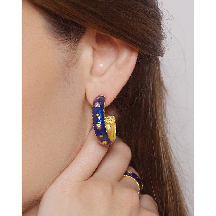 Boucles d'oreilles à tige Big Blue Sun