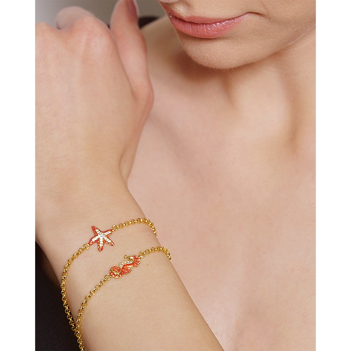 Bracelet Rolo Hippocampe Lapilli